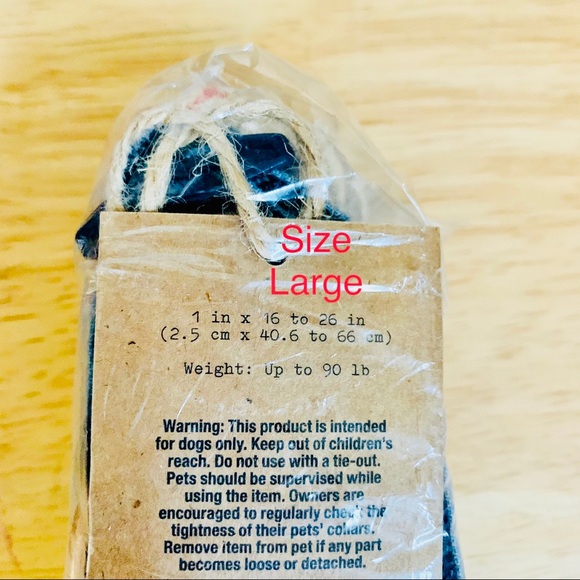 Levi's Strauss Co. Limited Edition Blue Denim Copper Dog Collar Sizes Large - Picture 7 of 7